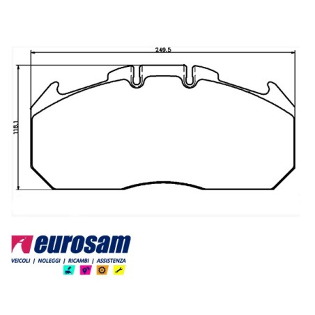 serie pasticche freno per rimorchio e semirimorchio meritor - ror :  assale  serie  lm - lc - ta - tc