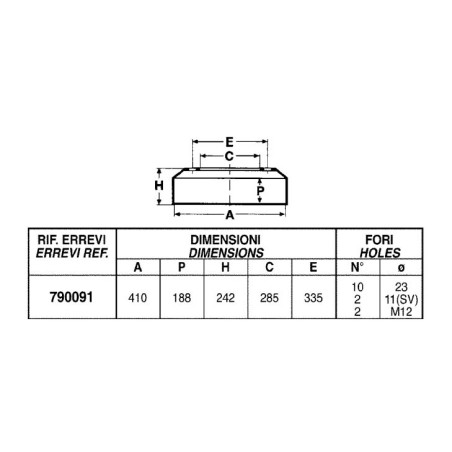 tamburo freno anteriore per autocarro iveco: serie - eurotrakker - eurotrakker cursor.
