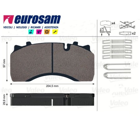 kit pastiglie pasticche freno daf lf55 renault midlum