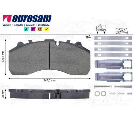 kit pasticche pastiglie freno iveco eurotech stralis