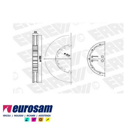 disco freni anteriore singolo senza colonnette per daf: cf65 - cf75 - cf85