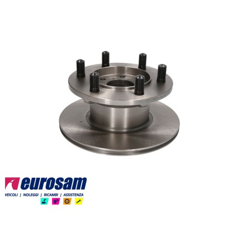 disco freni anteriore singolo con colonnette per iveco: daily  30.8 - 32.8 - 35.8 - 35.10 - 35.12 - 40.8 - 40.10