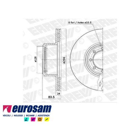 disco freni posteriore singolo senza colonnette  per iveco: daily 2006   35c14 - c17 - c18