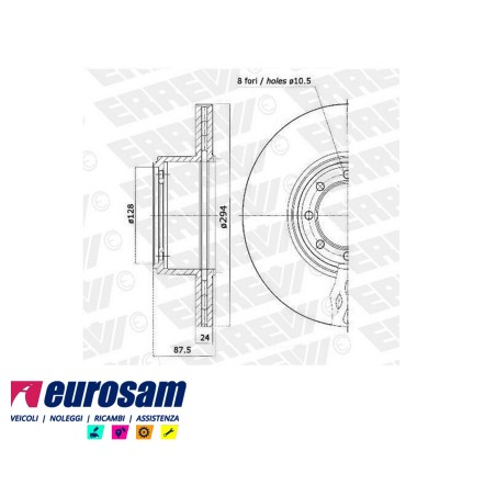 disco freni posteriore singolo iveco daily 2006 35c14 - c17 - c18