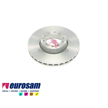 disco freni rimorchio e semi rimorchio singolo senza colonnette per assale meritor - r.o.r.: assale tipo c - duco 10 fori .