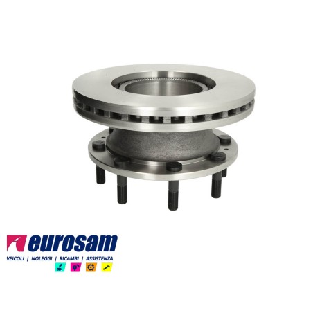 disco freni posteriore singolo con colonnette con a.b.s. per iveco: eurocargo tector 130e18 - e21 - e24 - e28