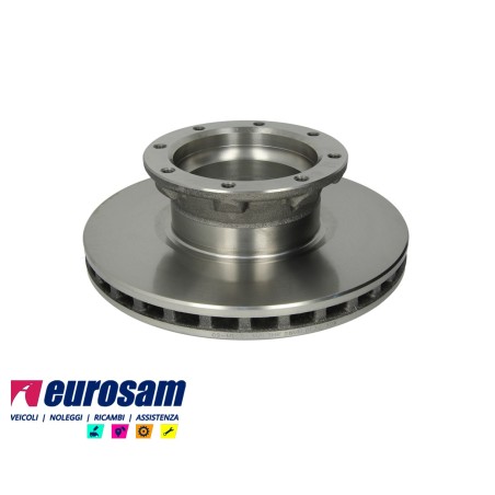 disco freni posteriore singolo senza colonnette ventilato  per mercedes: atego con cerchio 17,5  5ton