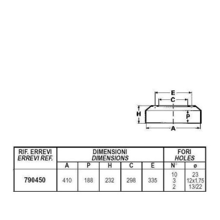 tamburo freno posteriore per autocarro man: f90/330ps - 19362.