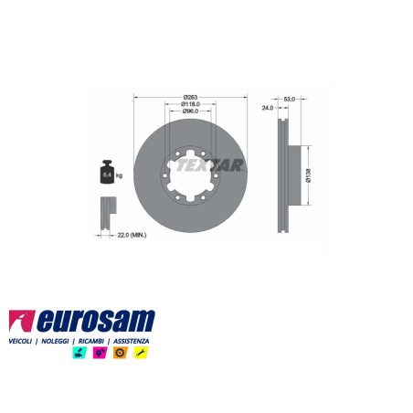 disco freni anteriore singolo senza colonnette per nissan: trade