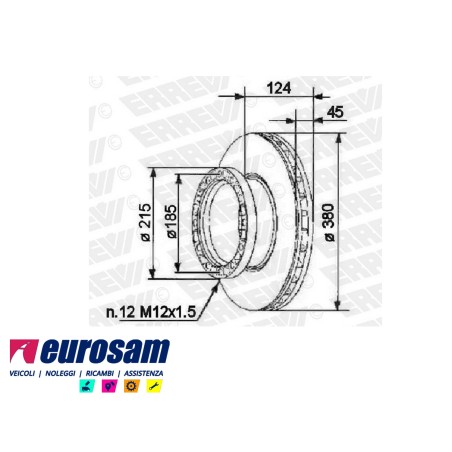 disco freni anteriore singolo senza colonnette per nissan: eco t 160
