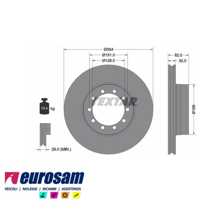 disco freni anteriore singolo senza colonnette per renault: midliner - m120 - 230 - s130