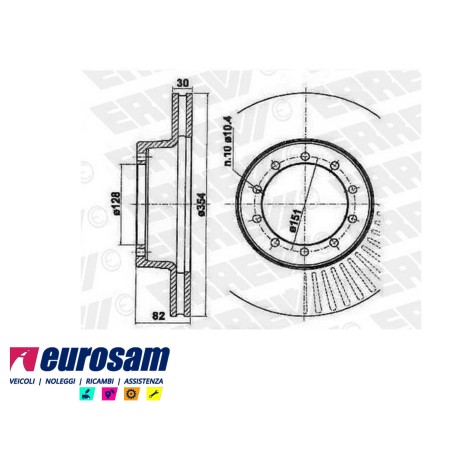 disco freni anteriore singolo senza colonnette per renault: midliner - m120 - 230 - s130