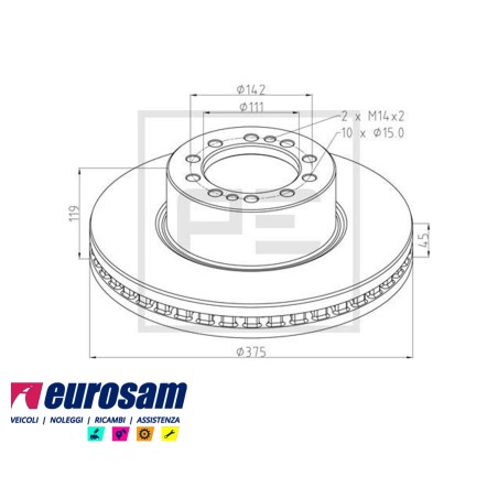 disco freno anteriore posteriore renault midlum