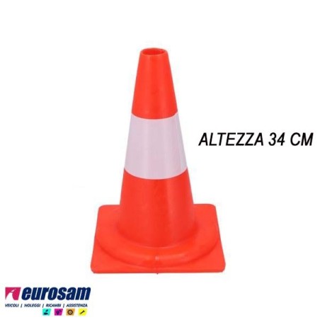 birillo cono stradale segnaletico bicolore