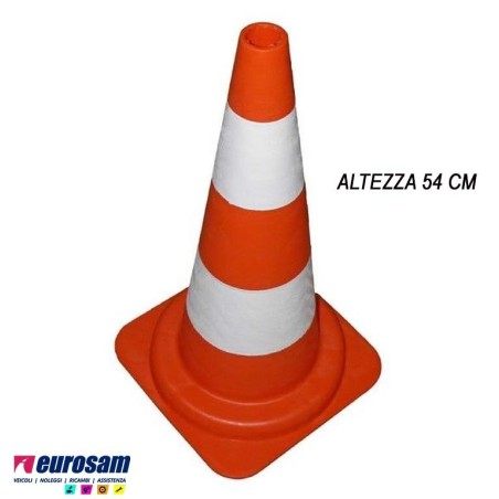 birillo cono stradale segnaletico bicolore