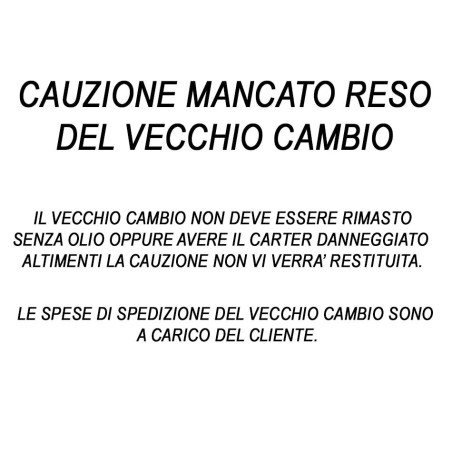 cauzione mancato reso cambio