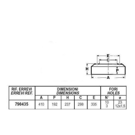 tamburo freno anteriore per autocarro mercedes: 3535k 8x4 dumper.