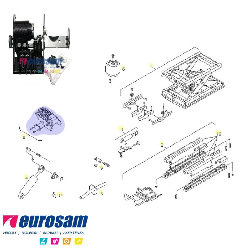 valvola regolazione altezza sedile grammer 90.5 man tga tgm tgx tgs...