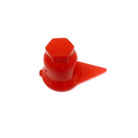 copribullone con indicatore di serraggio dado ruota d.32mm in plastica rosso