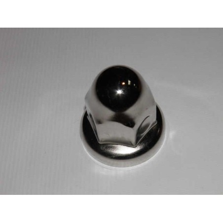 copribullone dado ruota acciaio inox cromato d.33