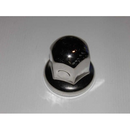 copribullone dado ruota acciaio inox cromato d.32