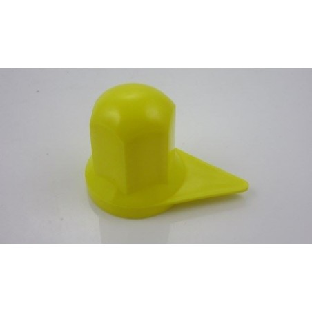 copribullone con indicatore di serraggio dado ruota d.32mm in plastica giallo