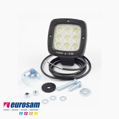 faro faretto da lavoro led 12v/24v/36v 650 lm nero