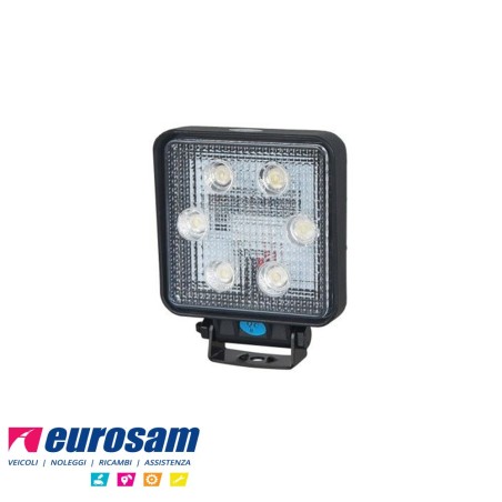 faro faretto da lavoro 6 led 9v 12v 24v 32v 108x158x40mm