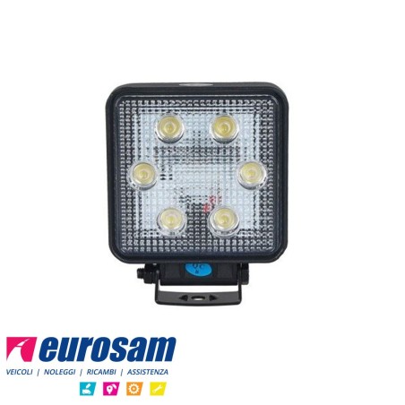 faro faretto da lavoro 6 led 9v 12v 24v 32v 108x158x40mm