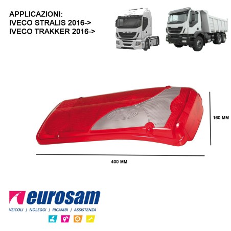 trasparente lente fanale posteriore dx tipo lc8 iveco stralis trakker 2016