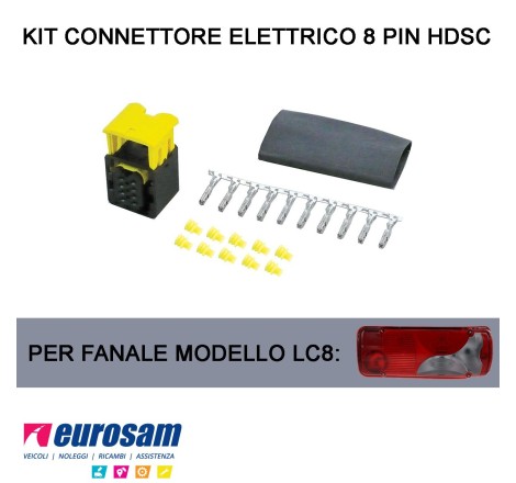 kit connettore elettrico 8...