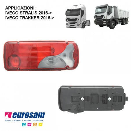 fanale posteriore dx lc8 iveco stralis trakker 2016- connettore laterale 8 pin hdscs con cicalino