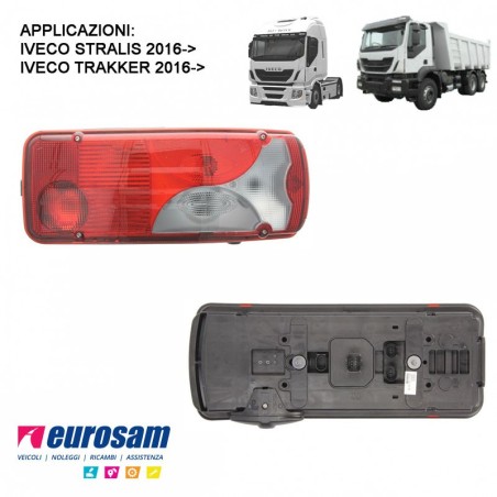 fanale posteriore dx lc8 iveco stralis trakker 2016- connettore posteriore 8 pin hdscs c/cicalino