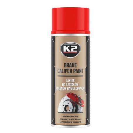 vernice spray rossa per pinze freno alta temperatura duratura 400ml k2