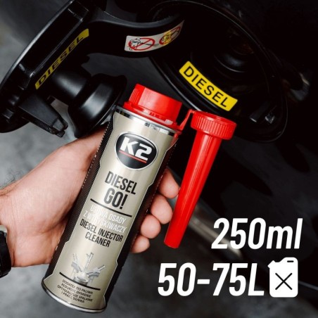 additivo pulizia impianto gasolio iniettori pompa diesel 250ml k2 diesel go