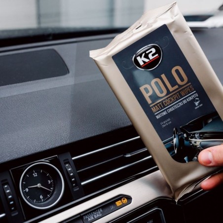 salviette pulizia cruscotto plastiche interne auto profumate conf. 24 pz k2 polo matt wipes