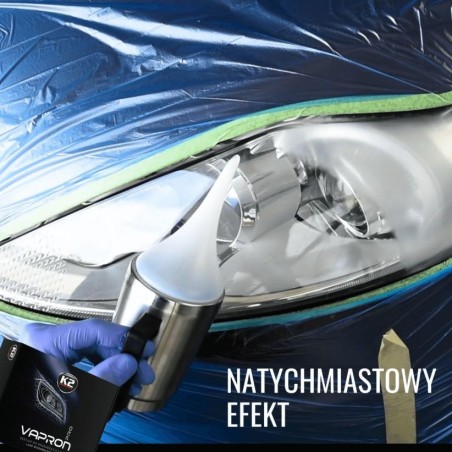 kit rigenerazione fari proiettori in plastica professionale con polimero k2 vapron
