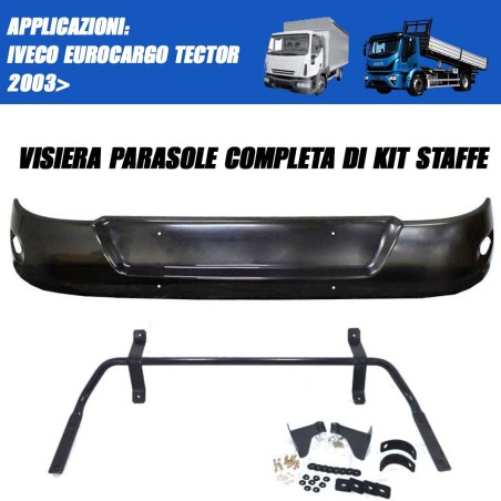 visiera parasole completa di staffe iveco eurocargo tector tutti i tipi
