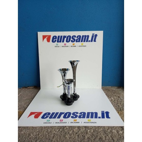 kit trombe aria/elettriche elettropneumatiche 24v 3 corni universale autocarro
