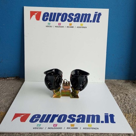 kit trombe elettriche grandi a conchiglia con relais 24v universale autocarro