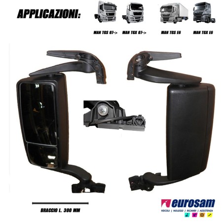 braccio specchio retrovisore lungo sx man tgs tgx