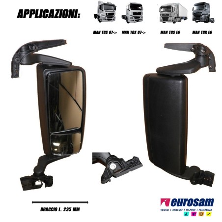braccio specchio retrovisore corto dx man tgs tgx
