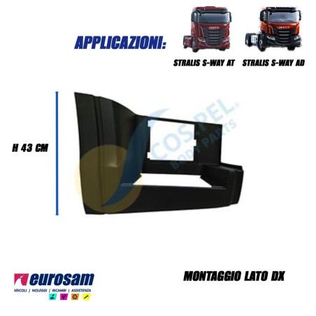 pedana salita dx iveco stralis s-way 2019 cabina ad/at nera