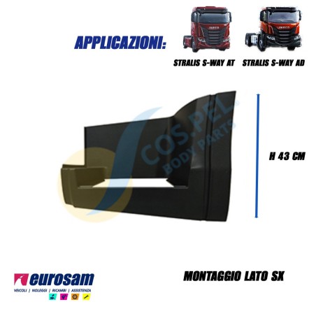 pedana salita sx iveco stralis s-way 2019 cabina ad/at nera
