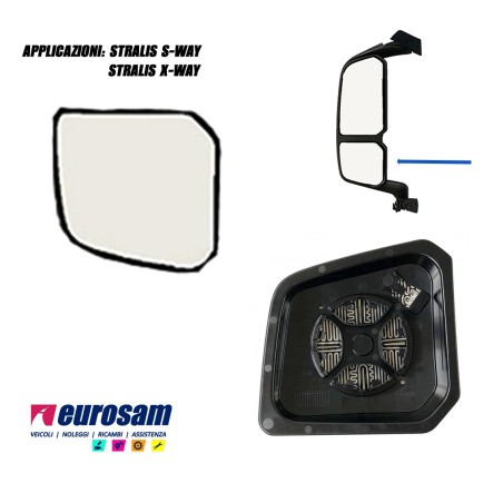 vetro grandangolo specchio retrovisore sx iveco stralis s-way x-way