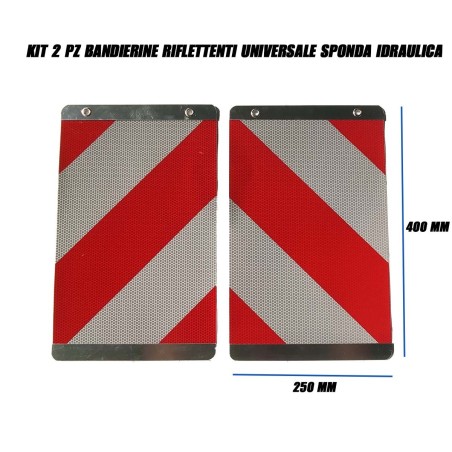 kit bandierine riflettenti per sponda pedana idraulica