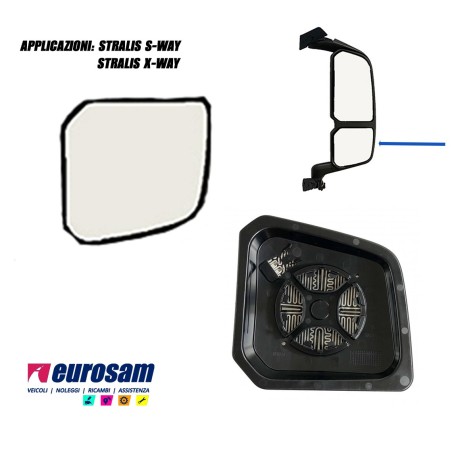 vetro grandangolo specchio retrovisore dx iveco stralis s-way x-way