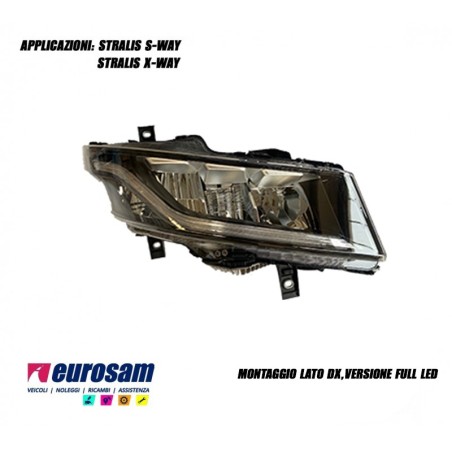 proiettore faro dx full led iveco stralis s-way x-way