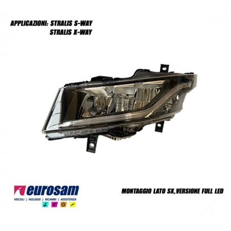 proiettore faro sx full led iveco stralis s-way x-way