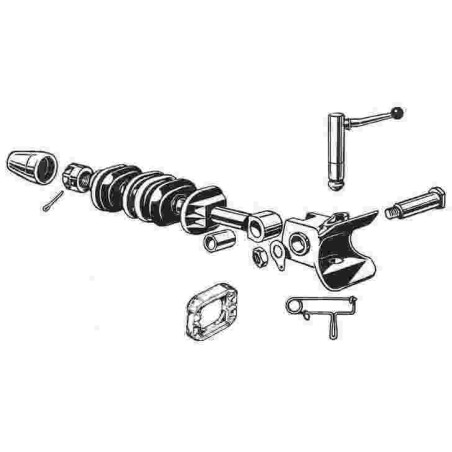 gancio di traino completo manuale per autoveicoli pesanti (stranieri) 26 tonnellate categori - v. (approvato m.c.t.c.)